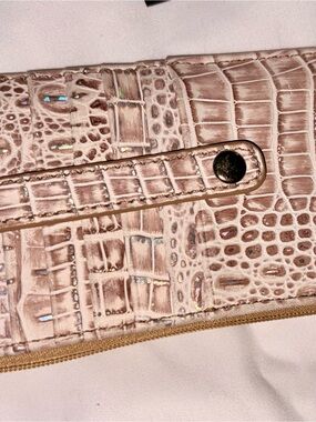 Brahmin Credit Card Wallet in Silver Birch